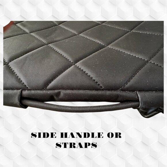 Guess Black Laptop Bag with Quilted Texture and Adjustable Strap - Picture 7 of 10